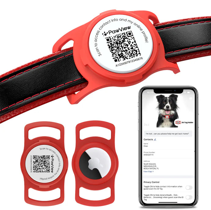 Rastreador en vivo + QR inteligente integrado al collar